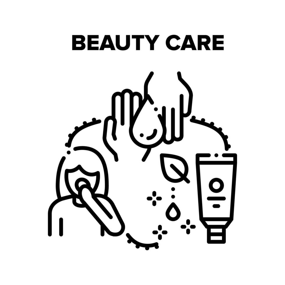 Ilustraciones de beauty care vector black