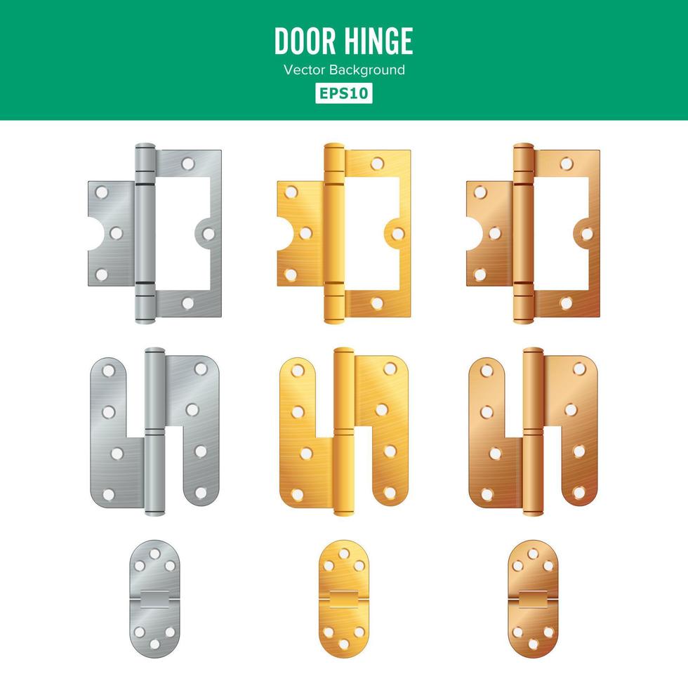 Door Hinge Vector. Set vector