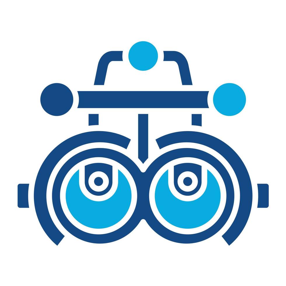 Phoropter Glyph Two Color Icon vector