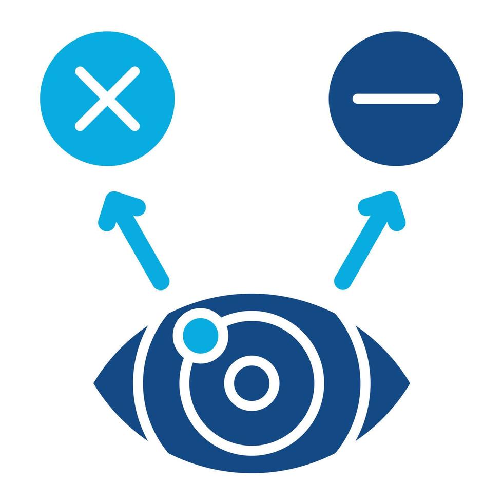 Stereo Vision Glyph Two Color Icon vector