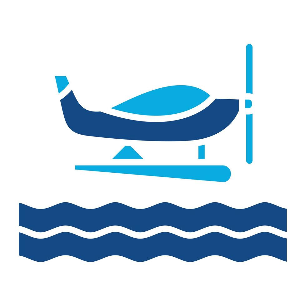 Hydroplane Racing Glyph Two Color Icon vector