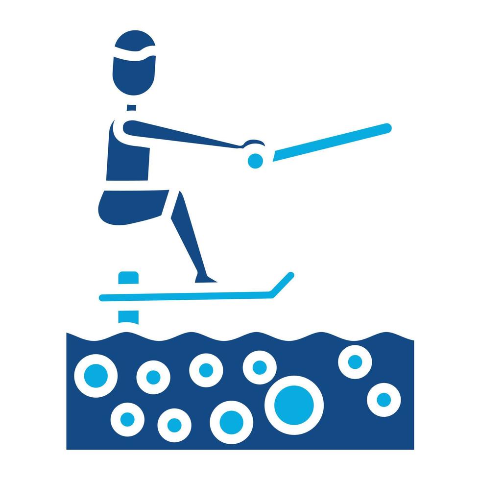 icono de dos colores de glifo de flowrider vector