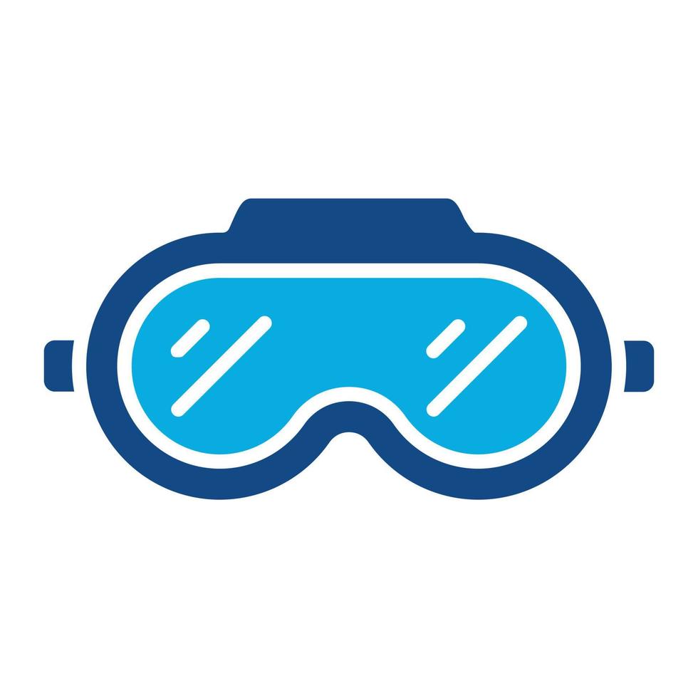 Goggles Glyph Two Color Icon vector