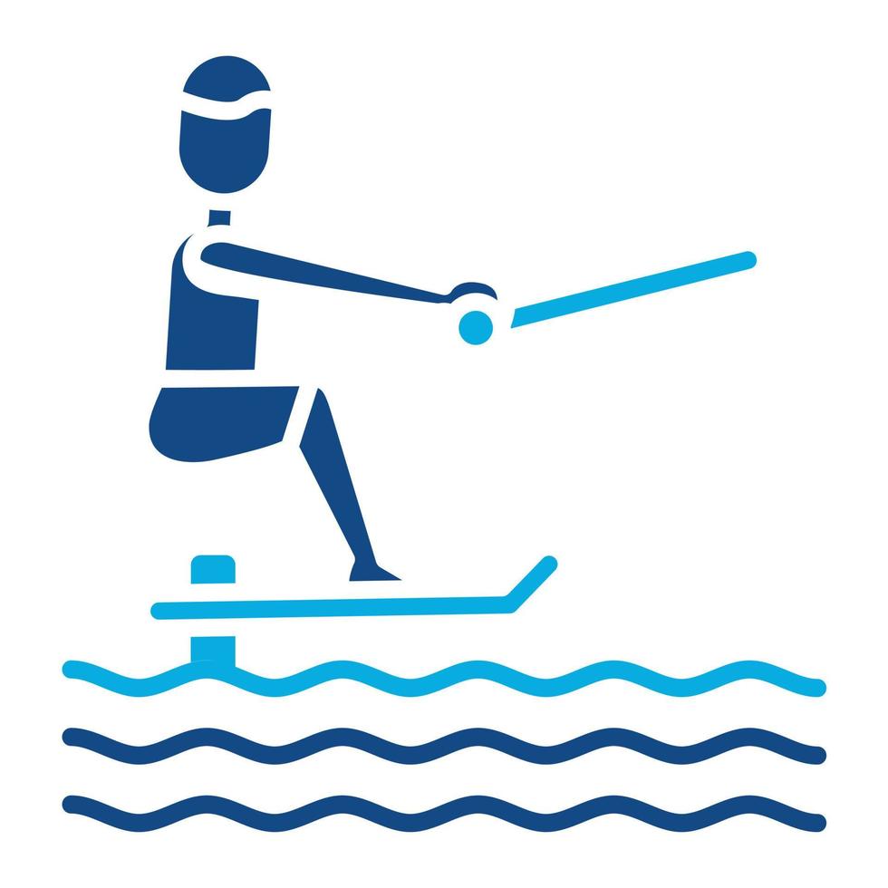 Sit Down Hydrofoiling Glyph Two Color Icon vector