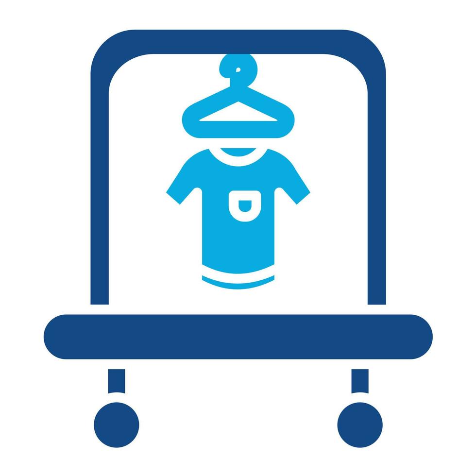 Clothing Rack Glyph Two Color Icon vector