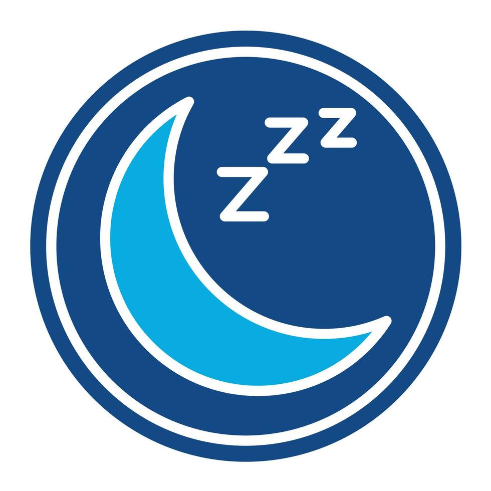 Natural Sleep Schedule Glyph Two Color Icon vector