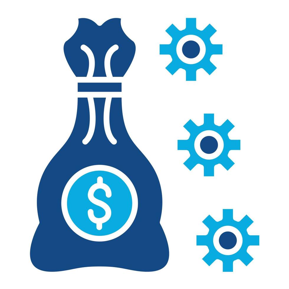 Management Accounting Glyph Two Color Icon vector