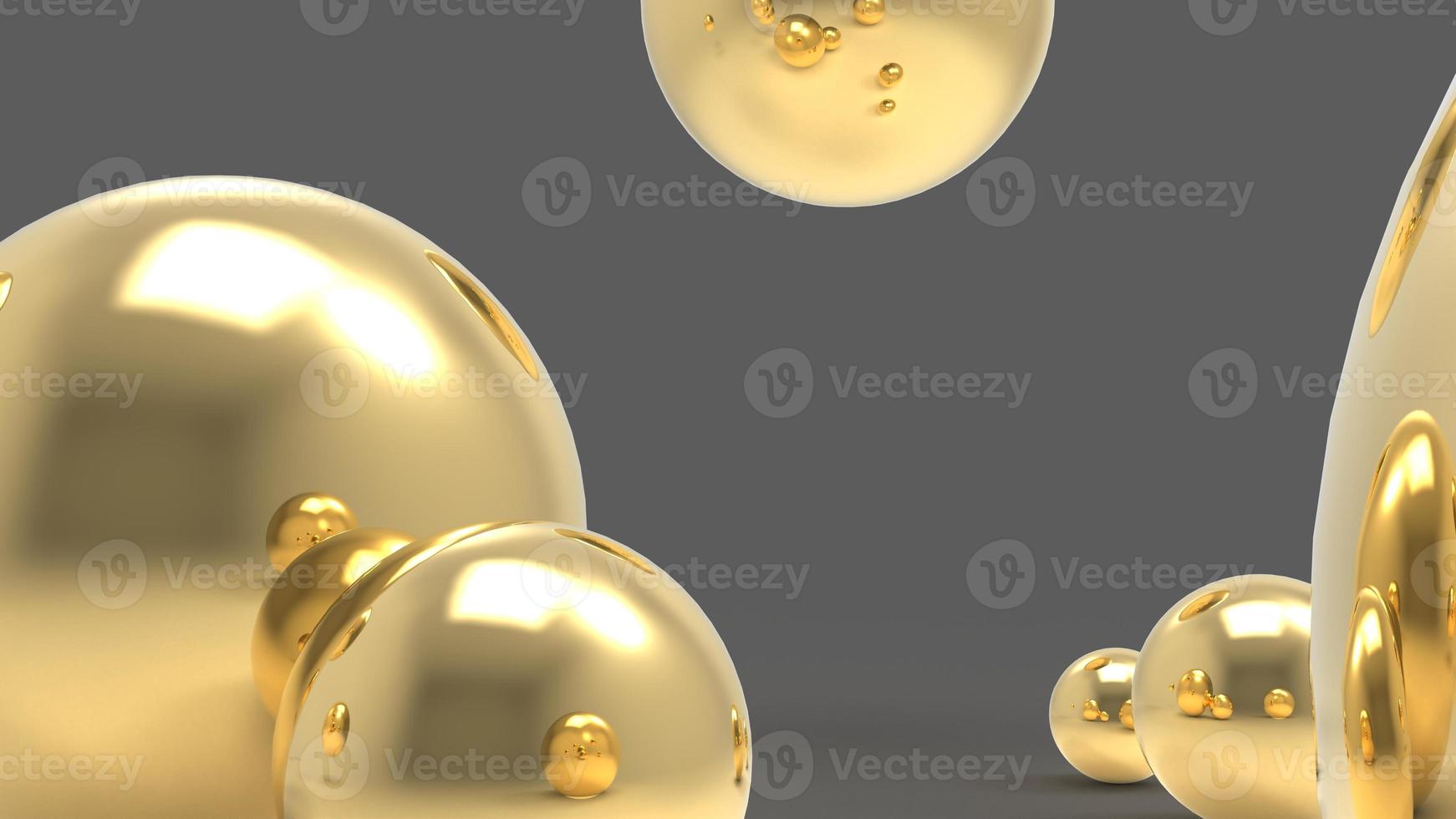 luxury golden beads background, pearls background 3D render photo