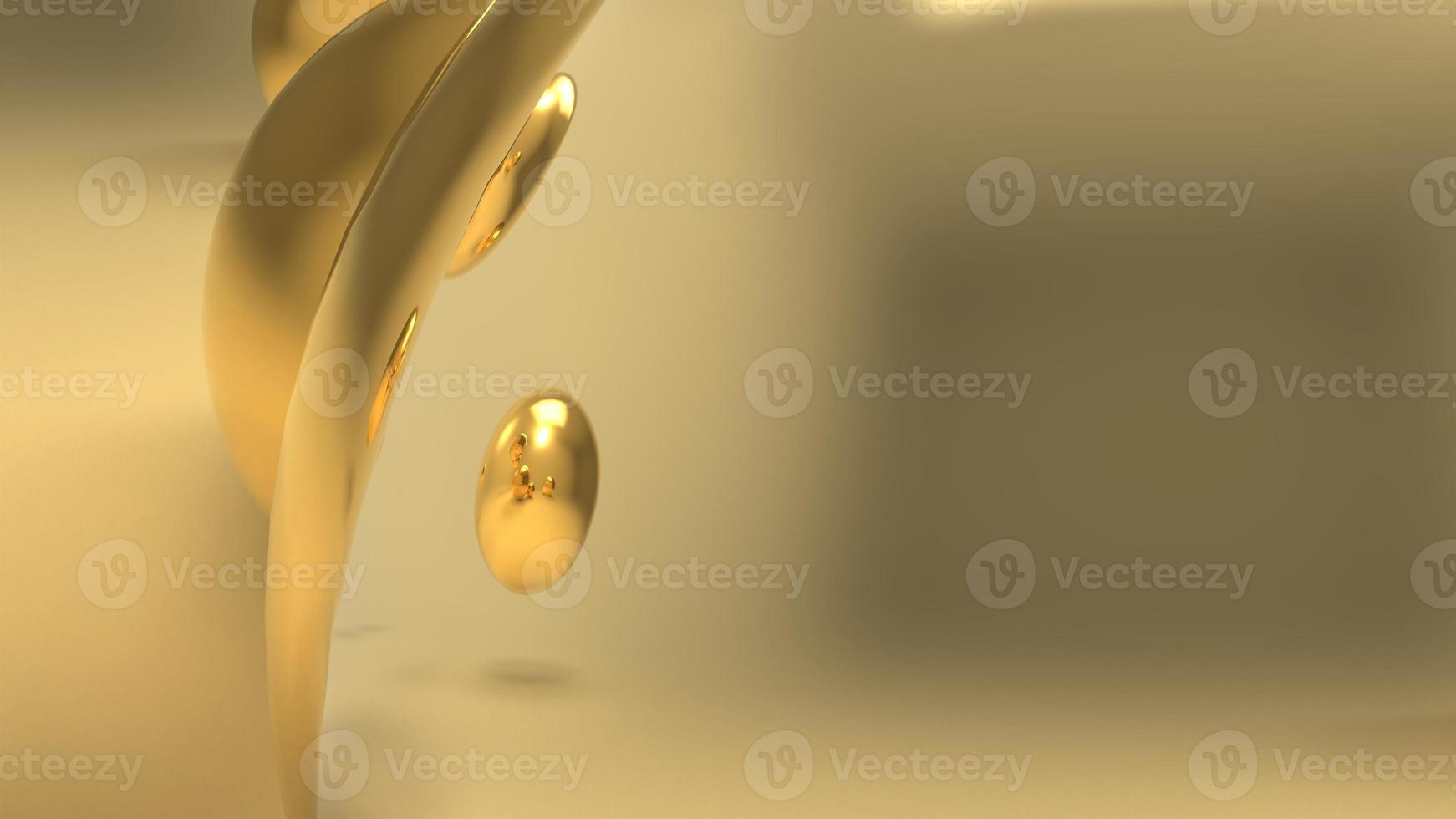 luxury golden beads background, pearls background 3D render photo