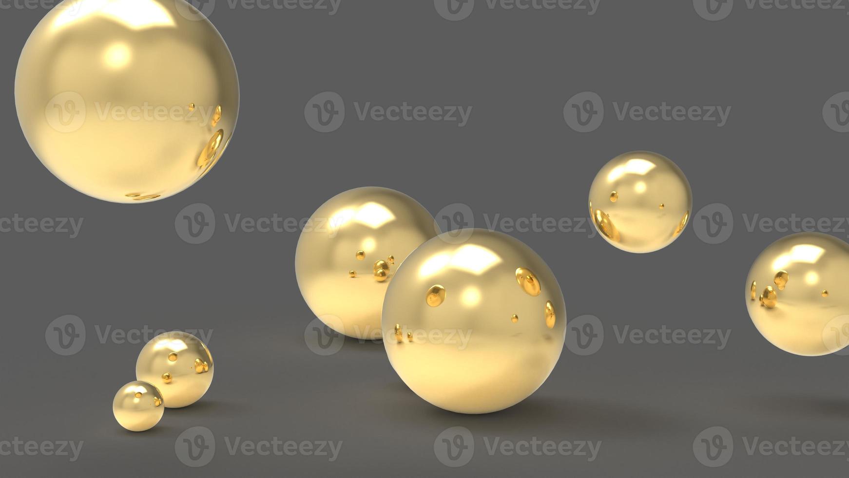 luxury golden beads background, pearls background 3D render photo
