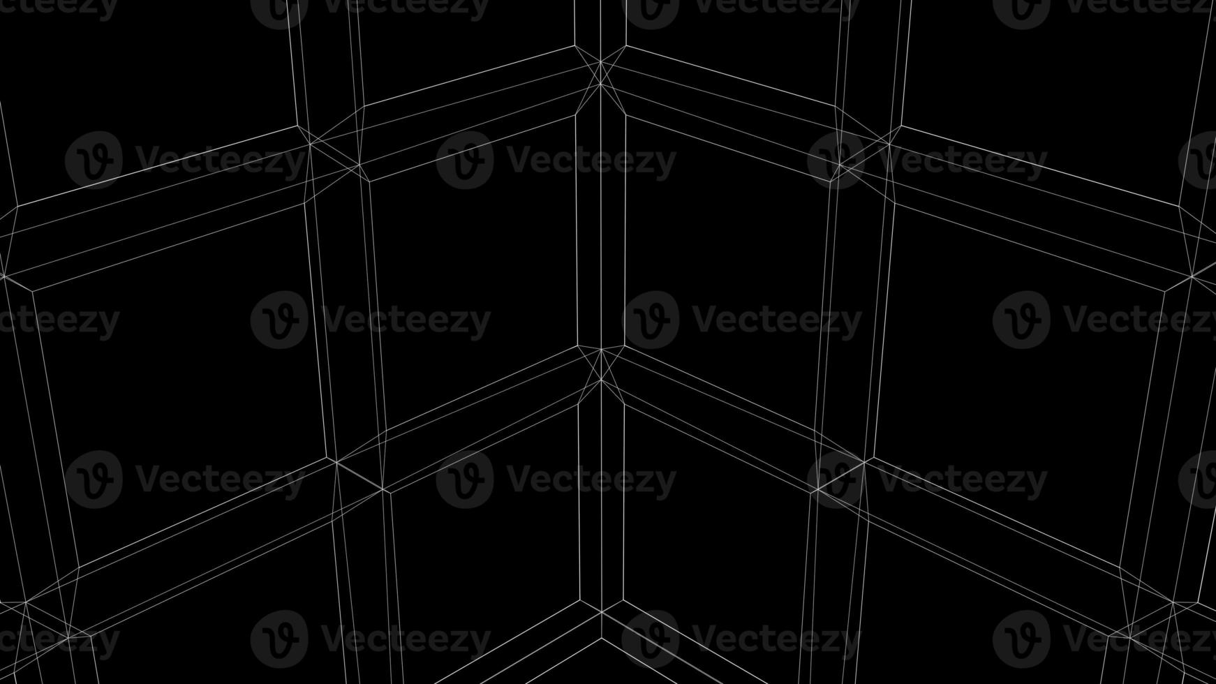 black wireframe geometric structure background photo