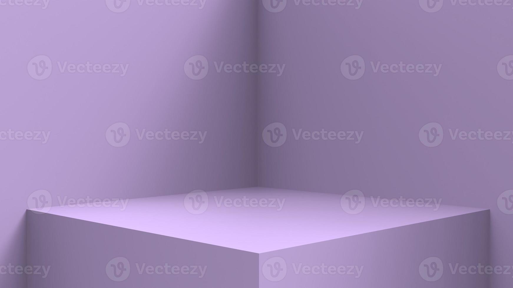 blank stand interior design, empty room for show case background, 3D rendering purple pastel color blank stand interior design photo