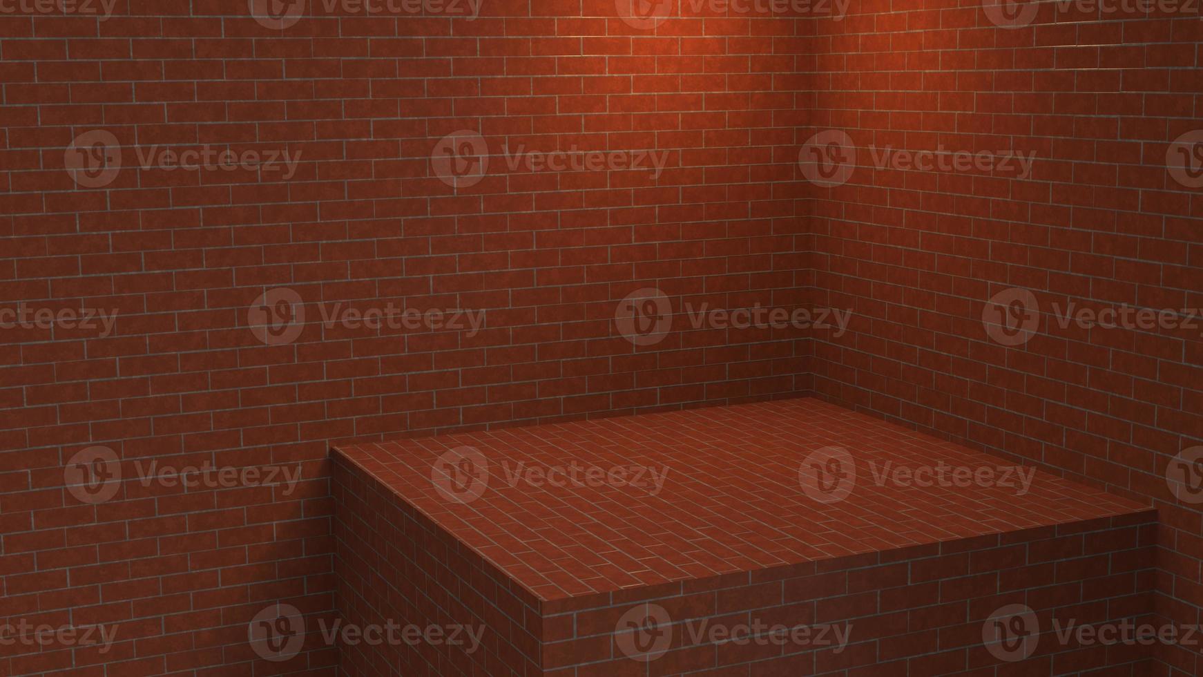 blank stand interior design, empty room for show case background, 3D rendering fine grain wood blank stand interior design photo