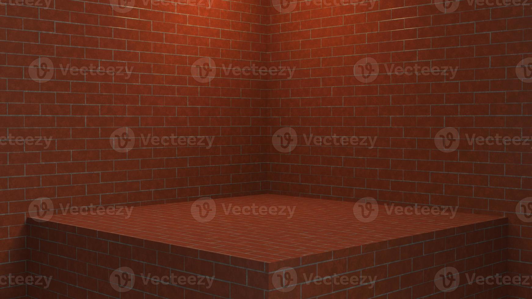 blank stand interior design, empty room for show case background, 3D rendering fine grain wood blank stand interior design photo