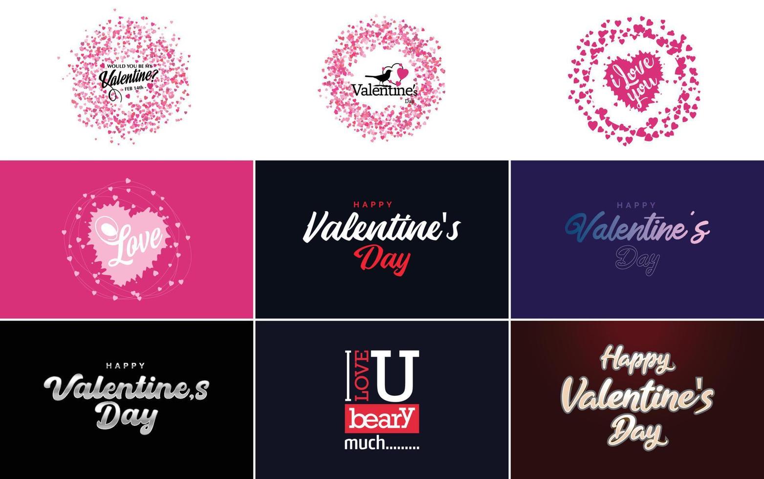 I Love You hand-drawn lettering with a heart design. suitable for use as a Valentine's Day greeting or in romantic designs vector