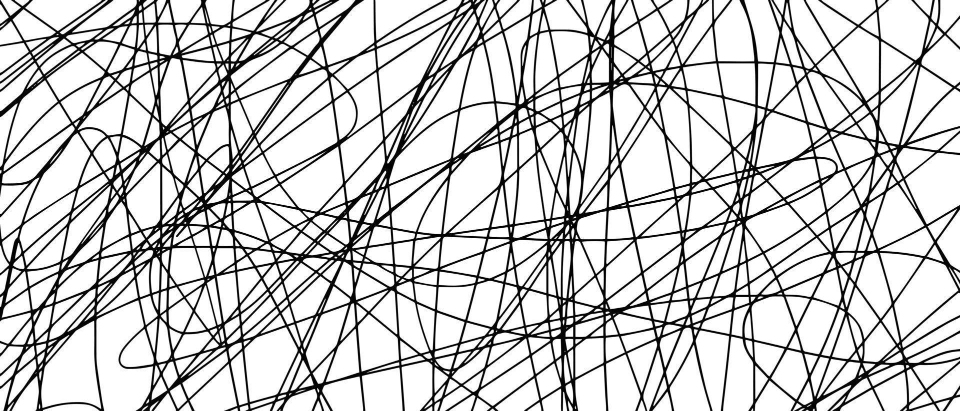 Scribble lines hand drawn seamless pattern. vector