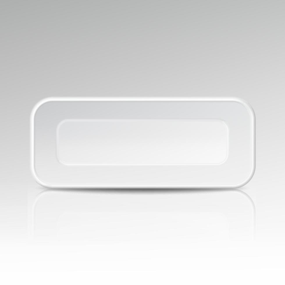 Empty Plastic Food Square Container. Mock Up Template Ready For Your Design. vector