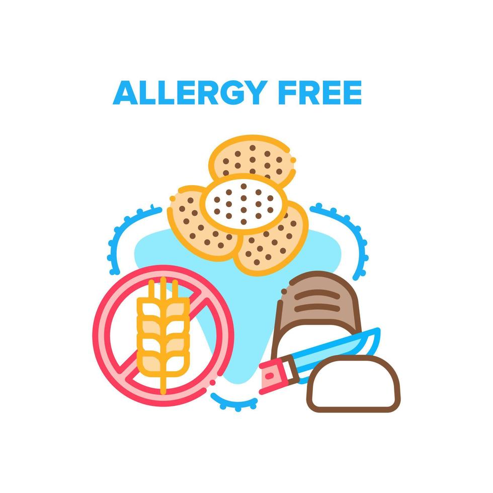 Allergy Free Healthy Food Vector Concept Color