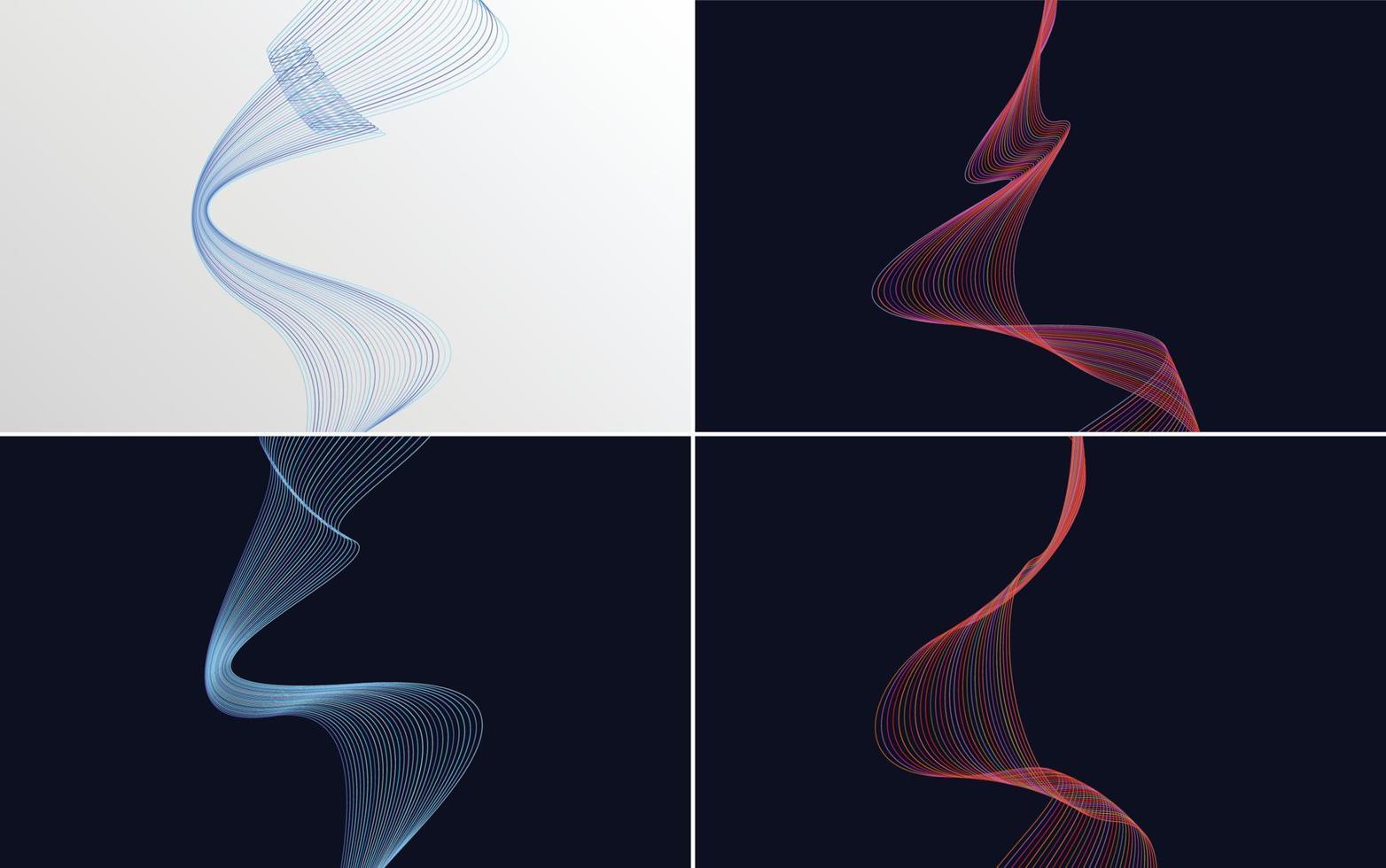 Use these vector line backgrounds to create a professional look