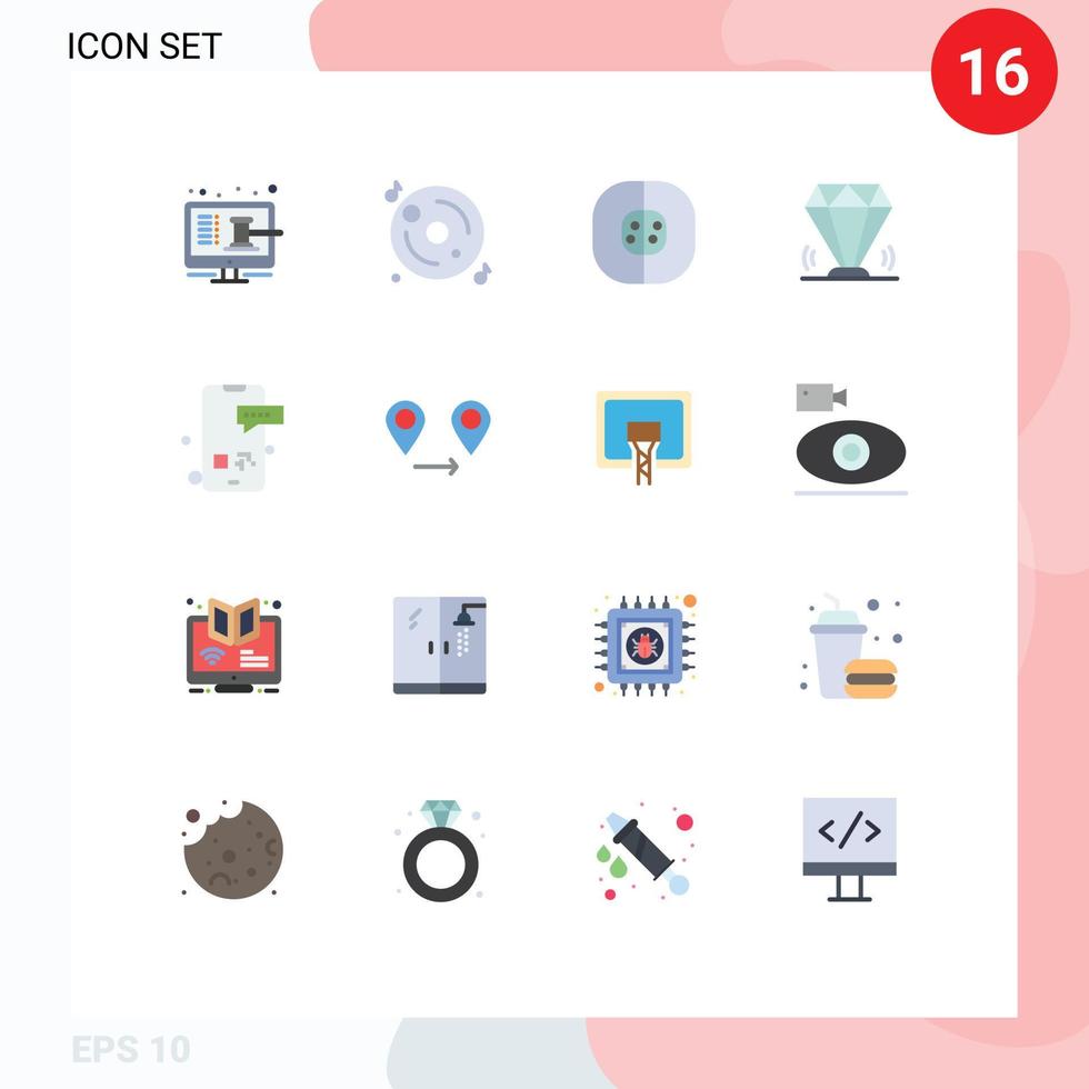 User Interface Pack of 16 Basic Flat Colors of ruby value multimedia