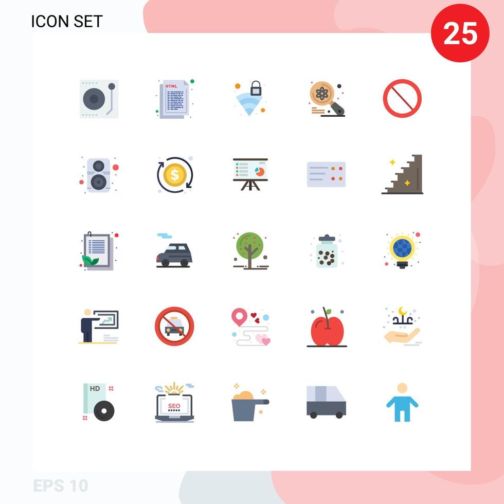 conjunto de 25 iconos de interfaz de usuario modernos signos de símbolos para buscar imac web examinar elementos de diseño de vectores editables wifi