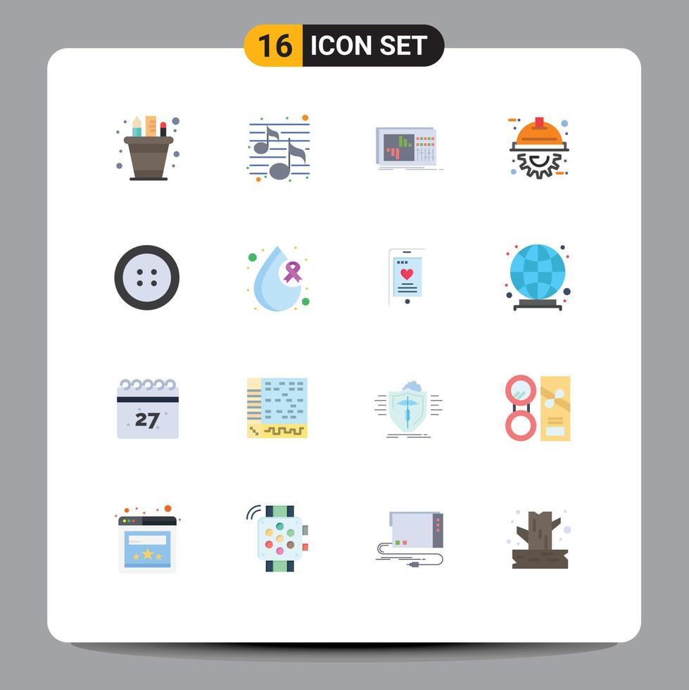 paquete de iconos de vectores de stock de 16 signos y símbolos de línea para el ingeniero de proyecto automatización nocturna paquete editable de sonido de elementos creativos de diseño de vectores