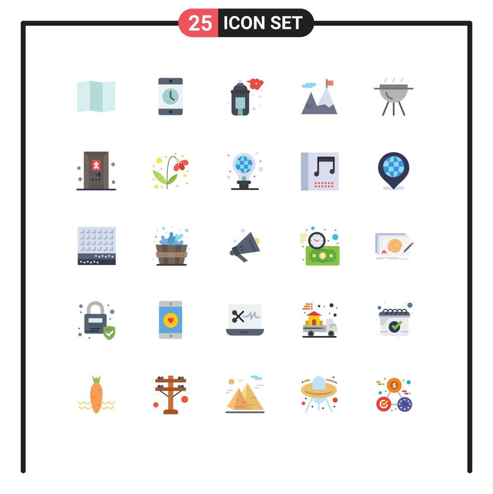 Stock Vector Icon Pack of 25 Line Signs and Symbols for cook barbecue art motivation business Editable Vector Design Elements