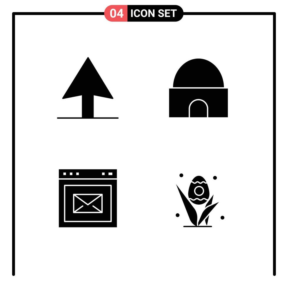 Group of Solid Glyphs Signs and Symbols for cursor website islamic building browser grass Editable Vector Design Elements