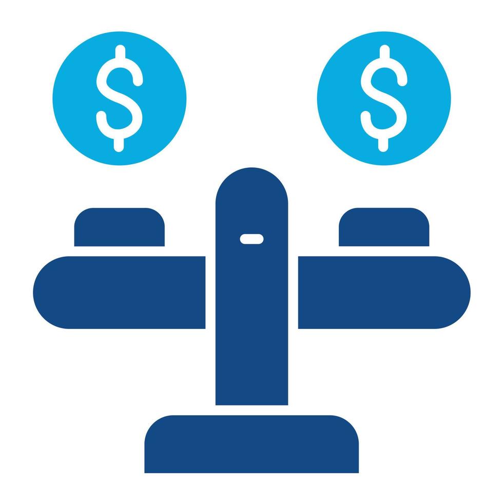 Money Scale Glyph Two Color Icon vector