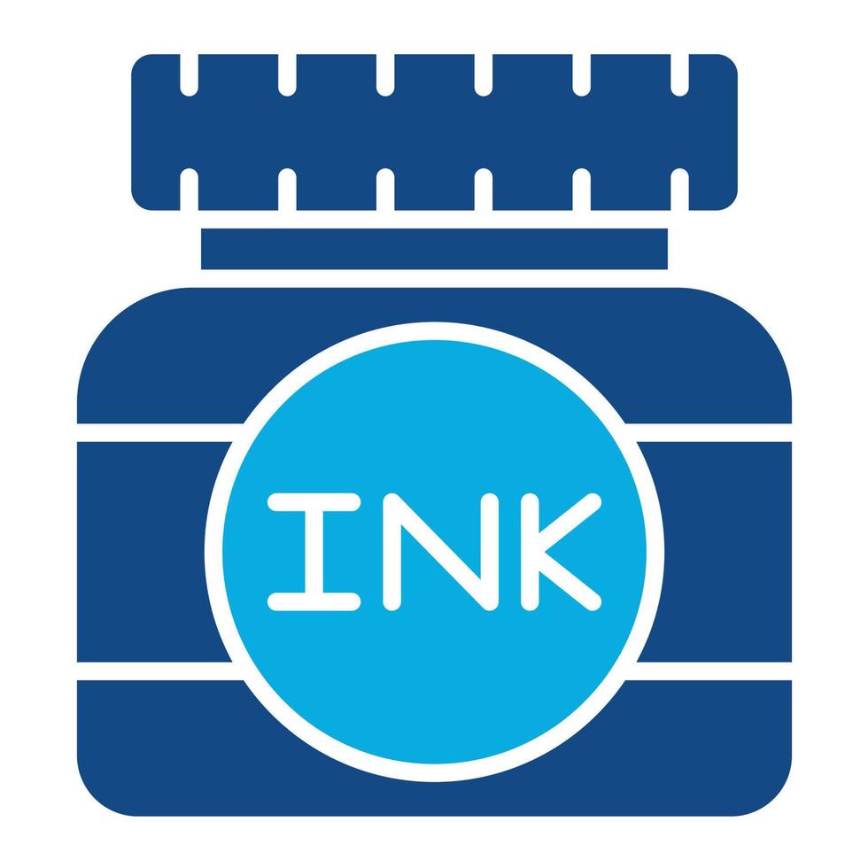 Inks Glyph Two Color Icon vector