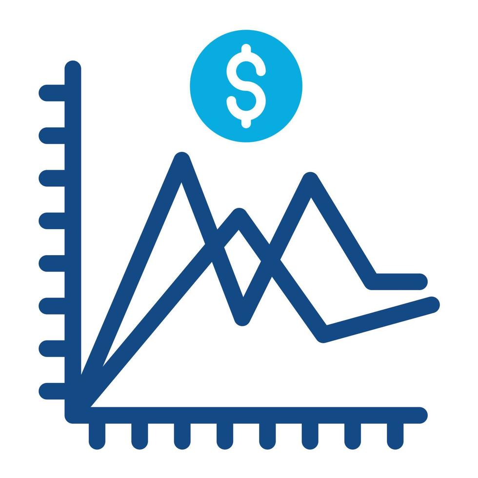 Average Dollar Sale Glyph Two Color Icon vector