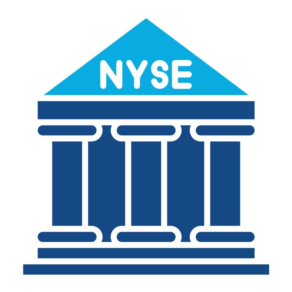 Nyse Glyph Two Color Icon vector