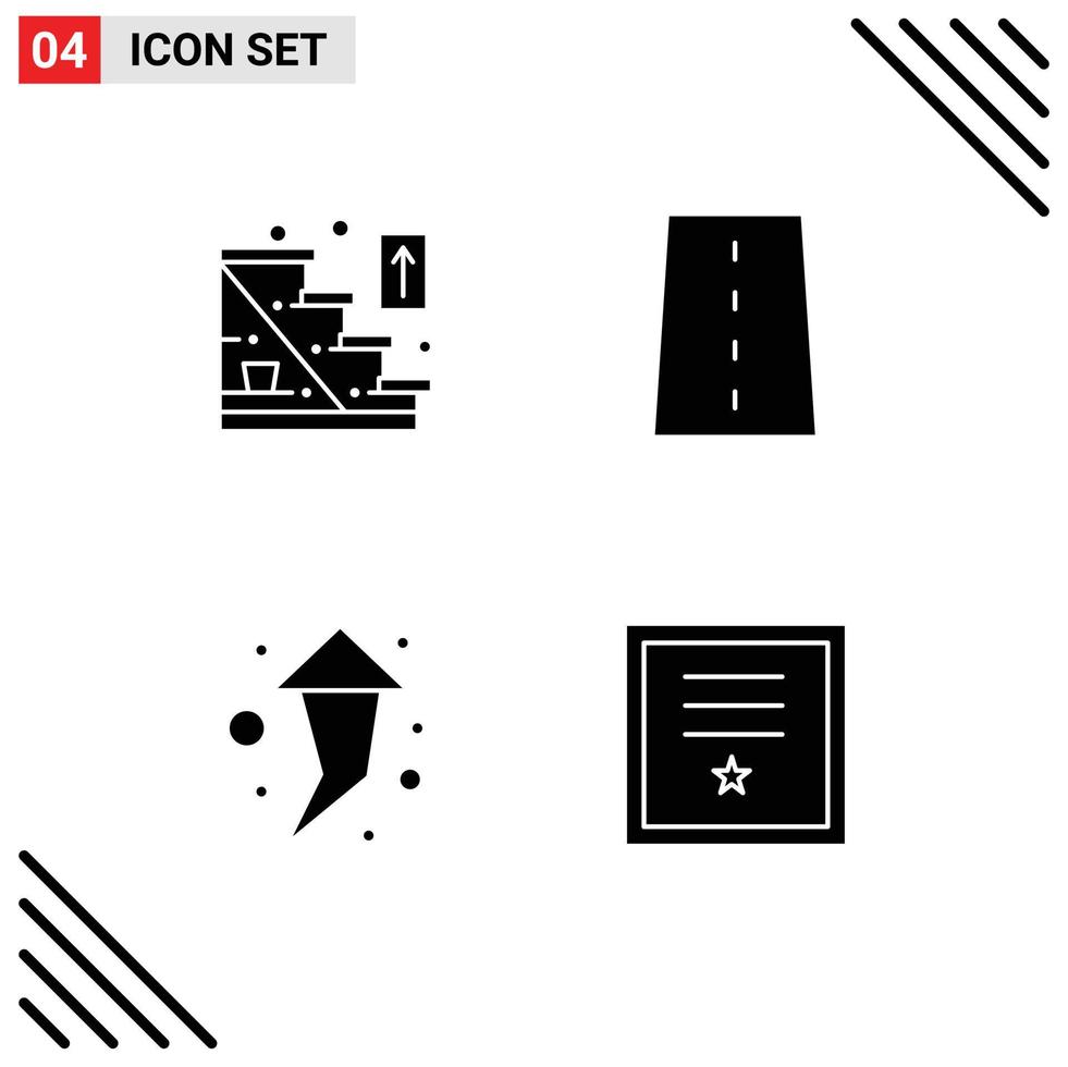 User Interface Solid Glyph Pack of modern Signs and Symbols of direction arrow home stairs lines up Editable Vector Design Elements
