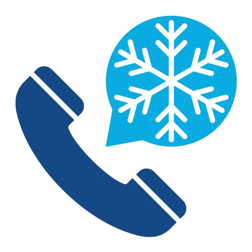 Cold Calling Glyph Two Color Icon vector