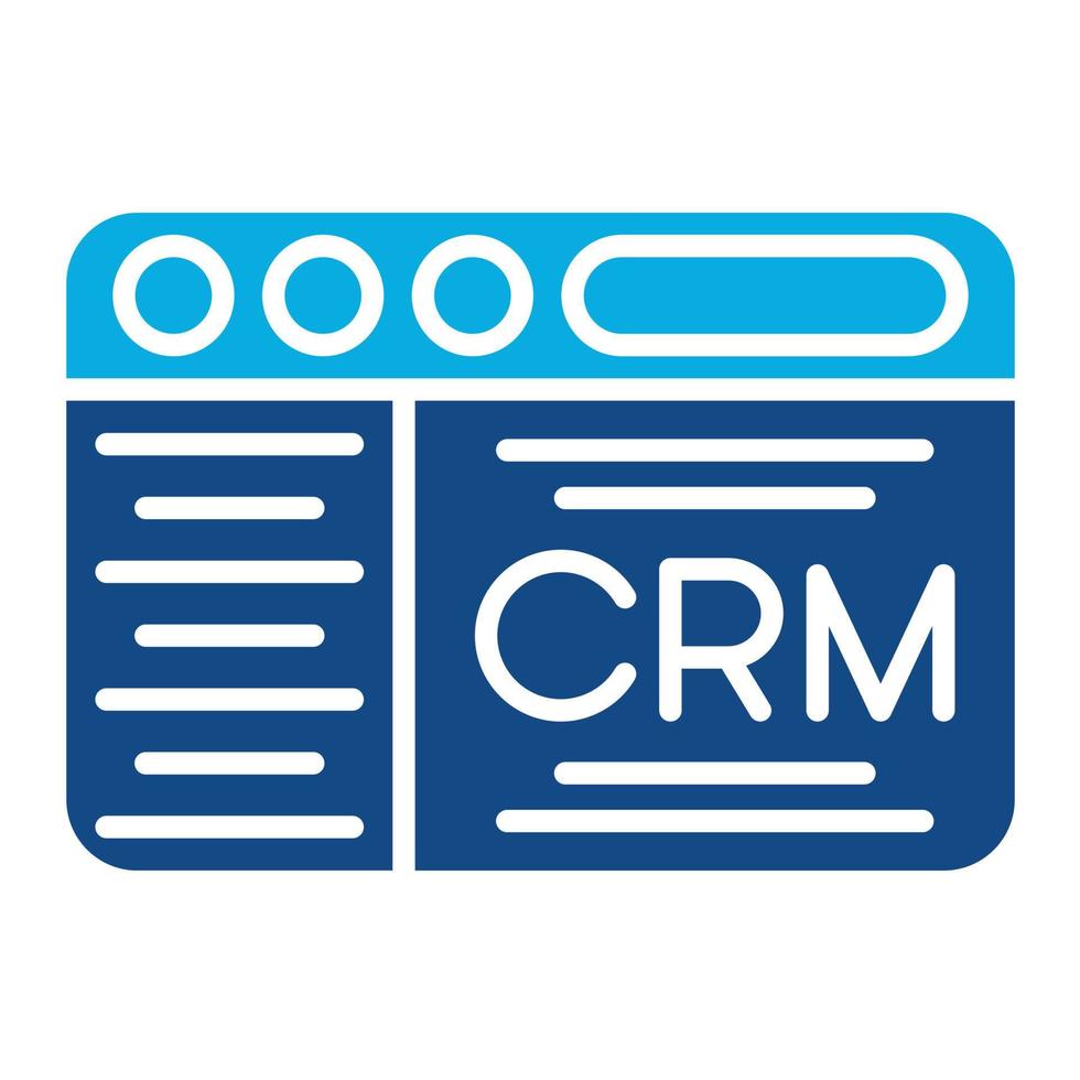 Crm Glyph Two Color Icon vector