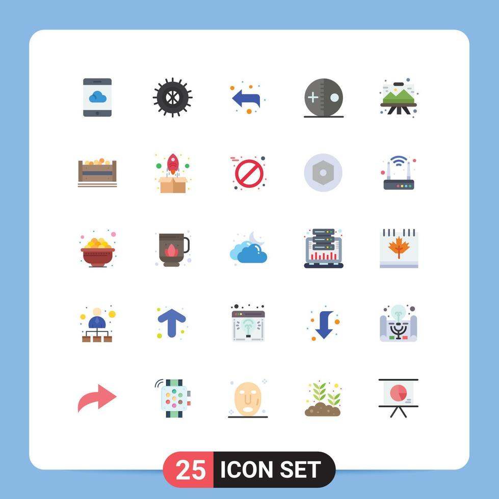Group of 25 Modern Flat Colors Set for graphic drawing left designing puncture Editable Vector Design Elements