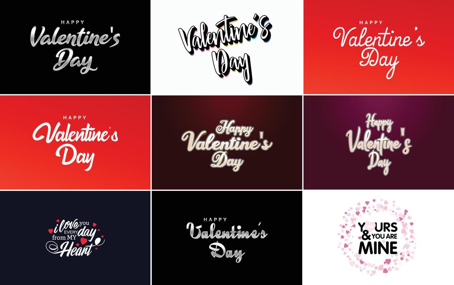 Love word hand-drawn lettering and calligraphy with cute heart on red. white. and pink background Valentine's Day template or background suitable for use in Love and Valentine's Day concept vector