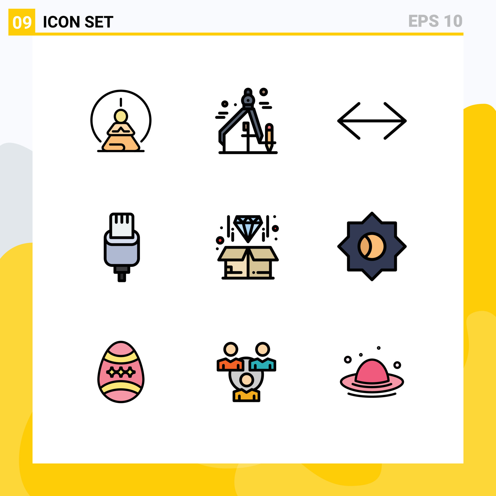 9 Creative Icons Modern Signs and Symbols of delivery lightning arrow