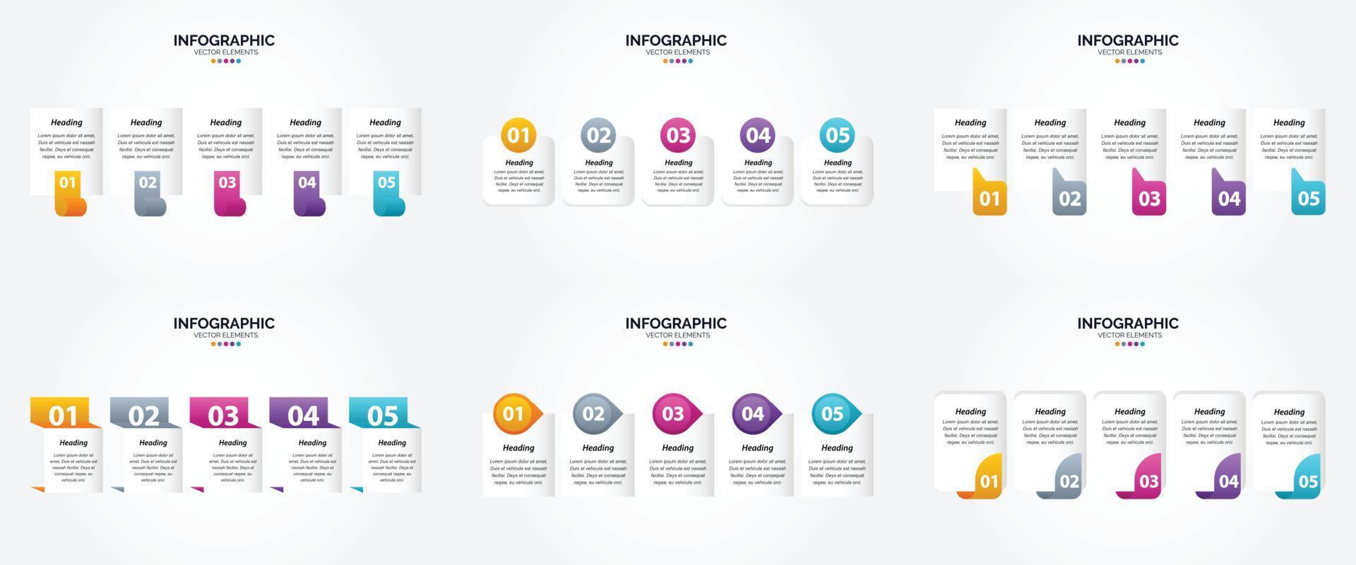 Use these vector illustrations to create beautiful infographics for advertising. brochures. flyers. and magazines.