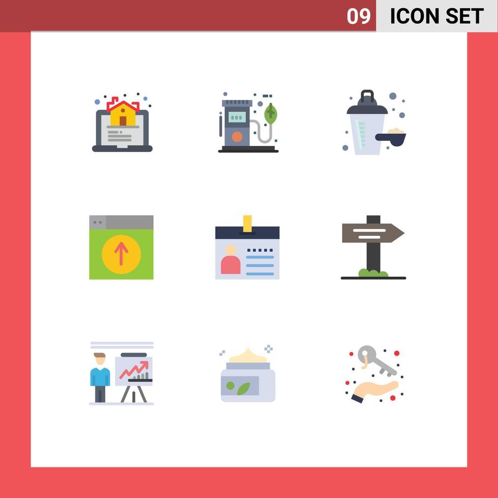 Universal Icon Symbols Group of 9 Modern Flat Colors of badge design gas station web upload Editable Vector Design Elements
