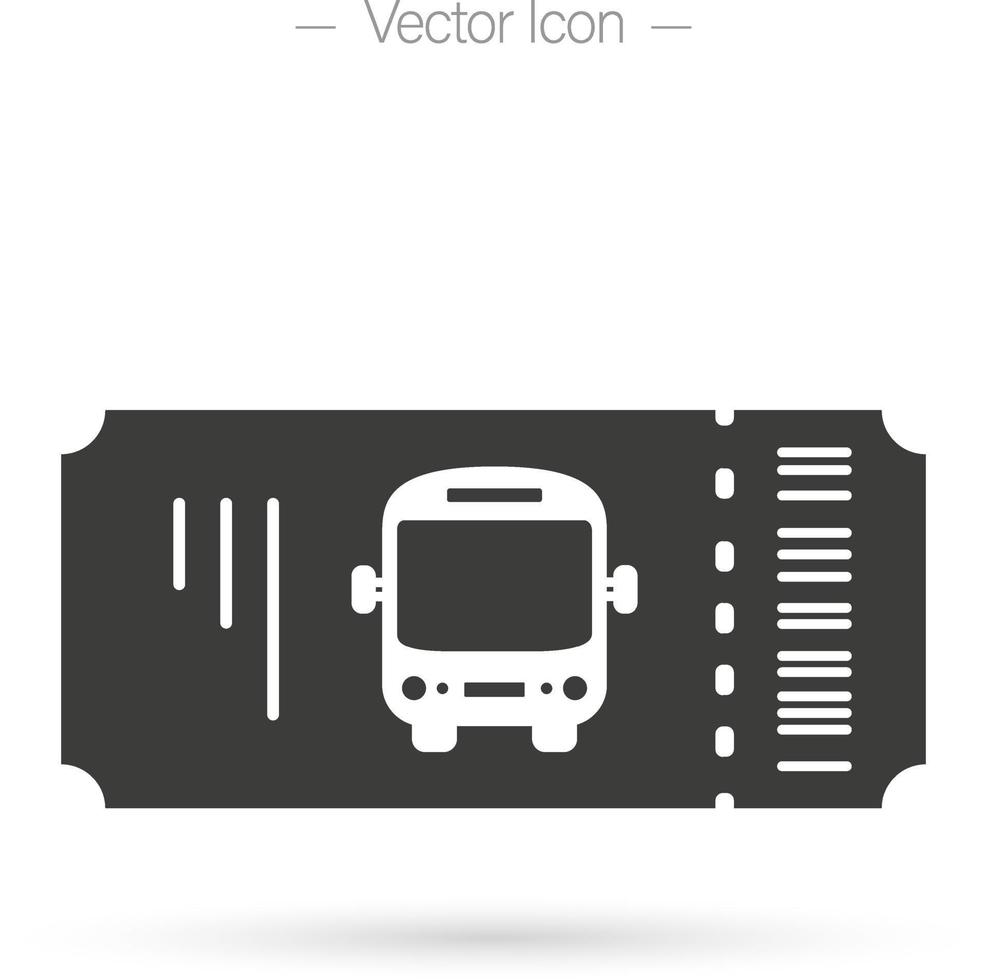 icono plano del billete de autobús. ilustración vectorial aislada vector