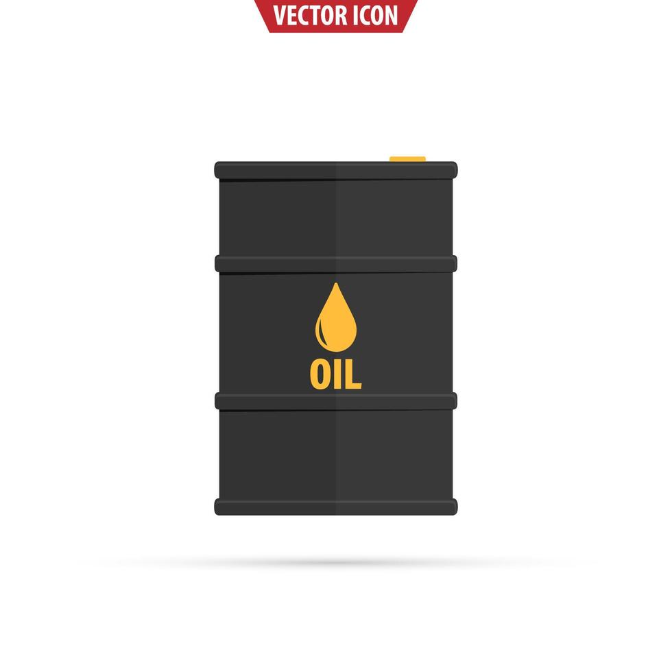 Oil barrel icon. Oil can container. Isolated vector sketch