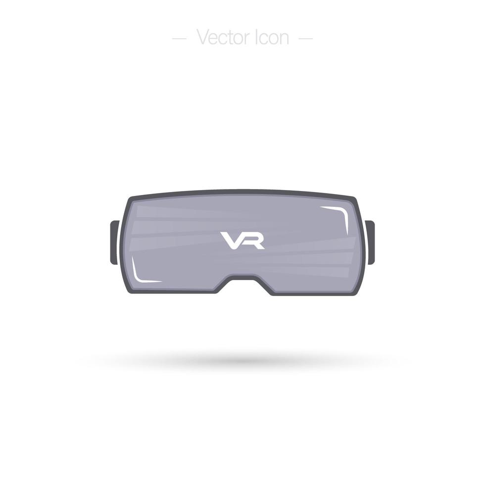 Virtual Reality Headset. VR icon. Vector isolated on white background.