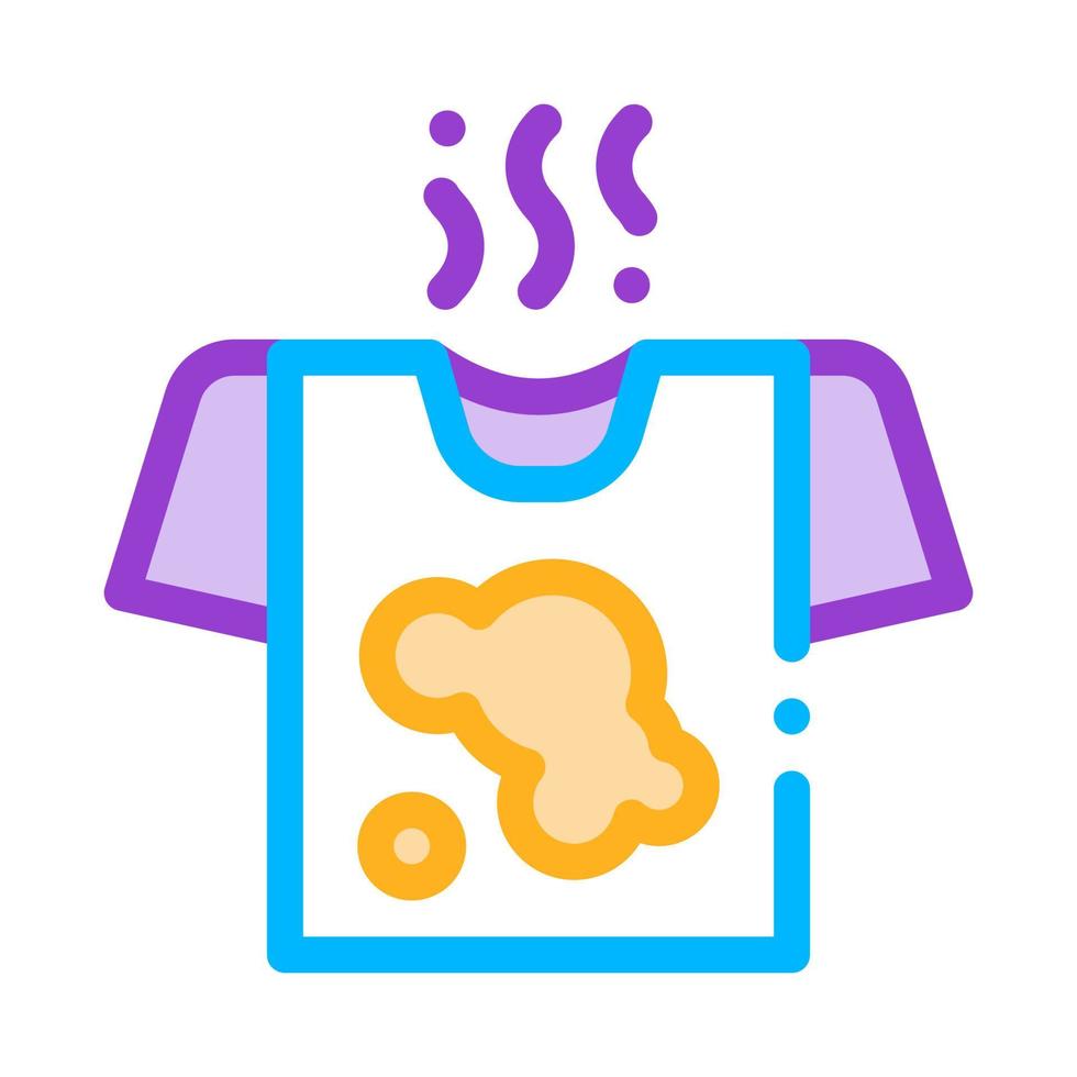 Laundry Service Dirty T-shirt Vector Line Icon