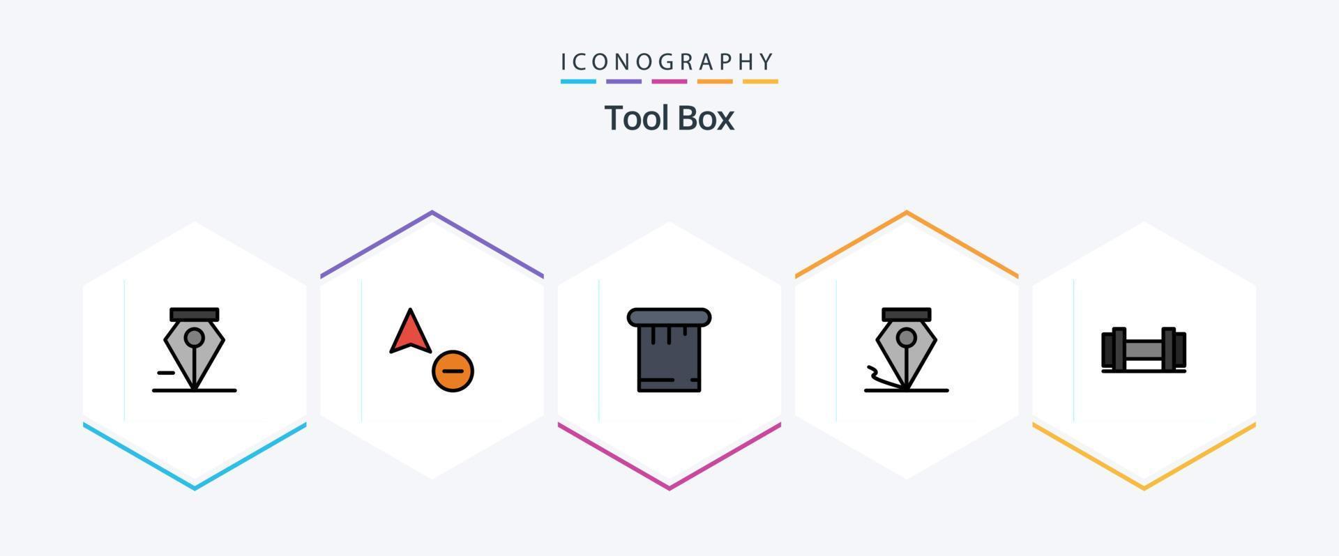 paquete de iconos de herramientas de 25 líneas completas que incluye . herramientas. . mancuernas vector