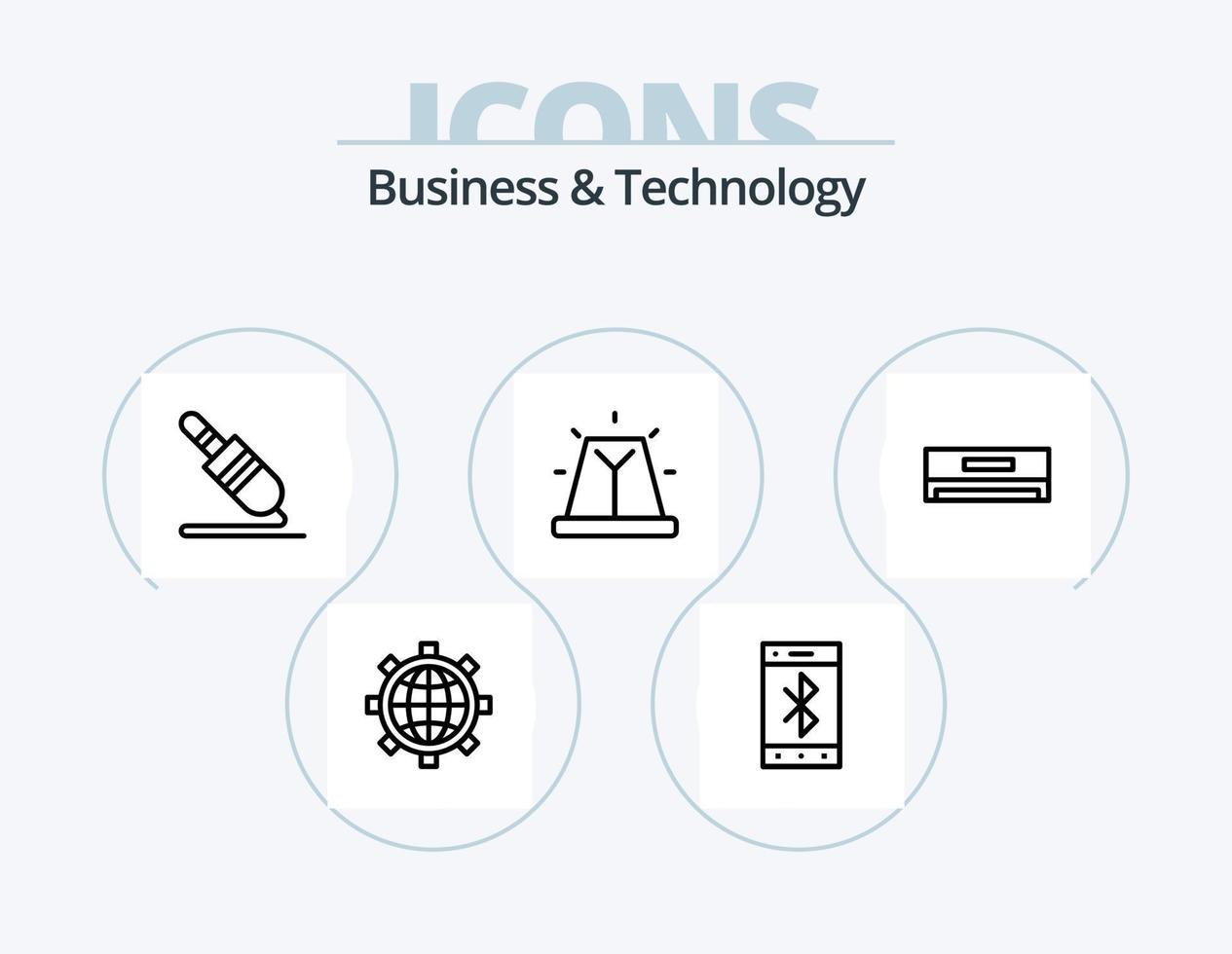 Business and Technology Line Icon Pack 5 Icon Design. directory. vehicle. calendar. transport. automobile vector