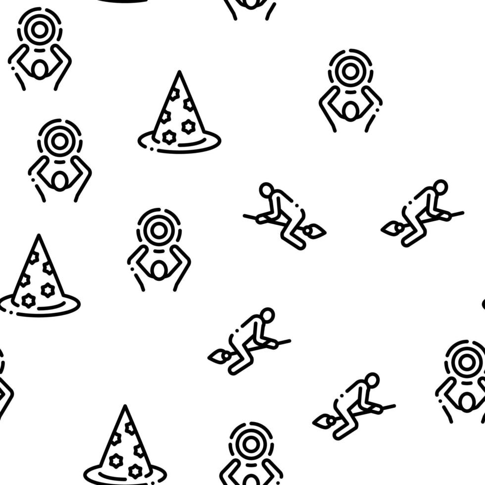 Wizard Magic Seamless Pattern Vector