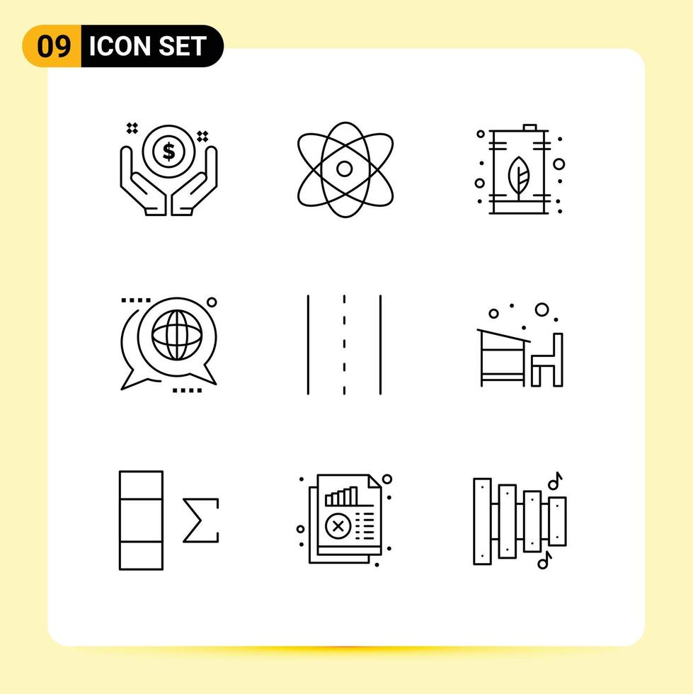 9 Creative Icons Modern Signs and Symbols of message forum can discussion tank Editable Vector Design Elements