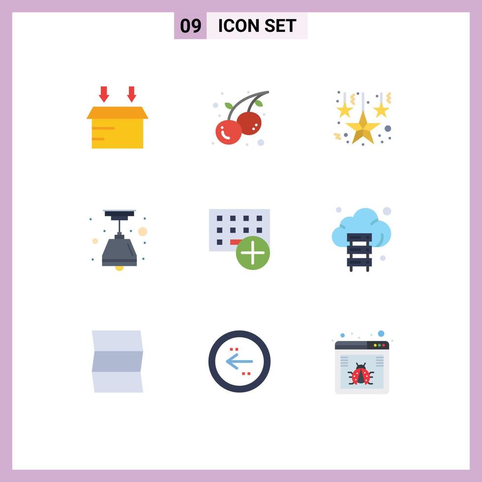9 Creative Icons Modern Signs and Symbols of hardware devices decoration computers light bulb Editable Vector Design Elements