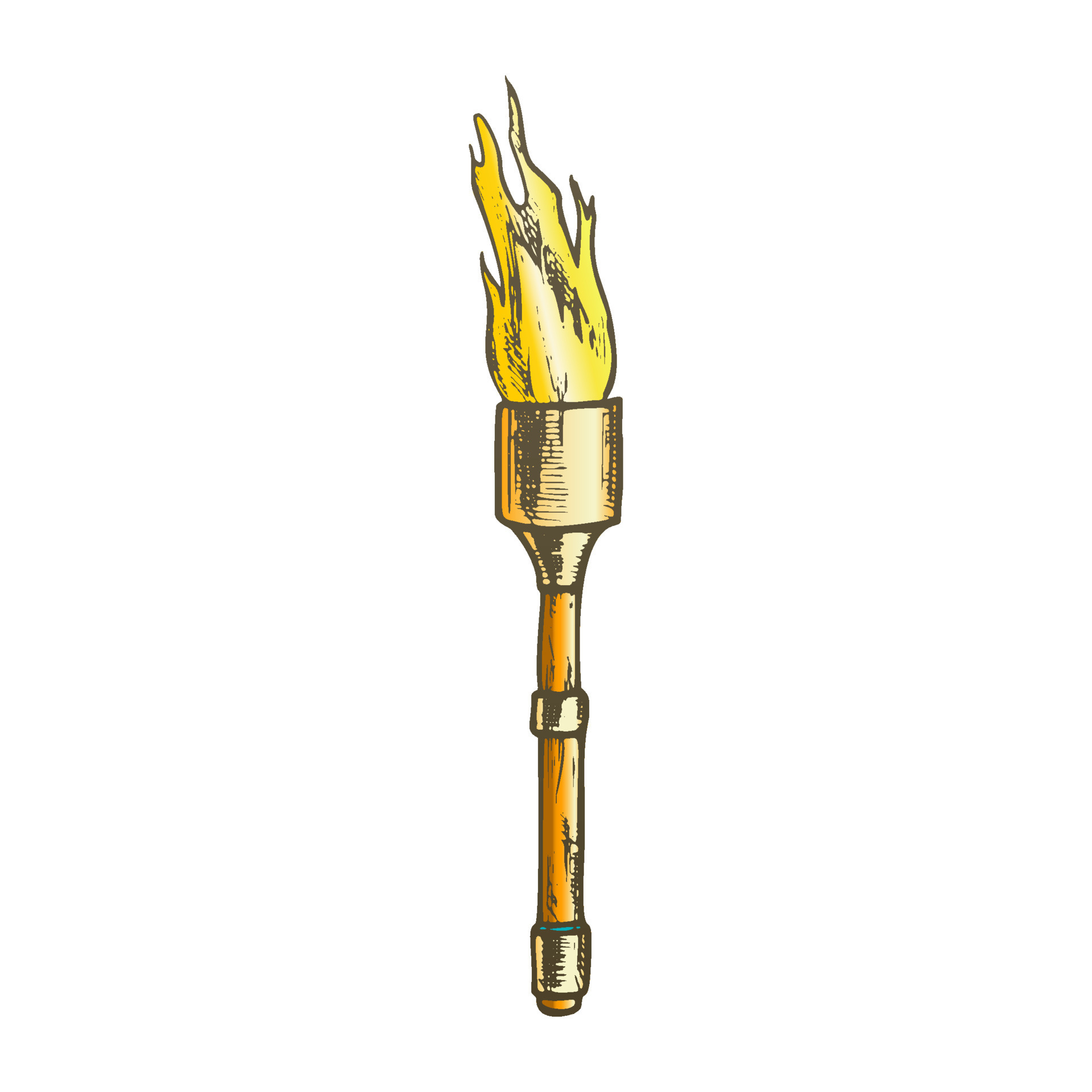 Torch Light Stick With Flame Color Vector 17574263 Vector Art at Vecteezy